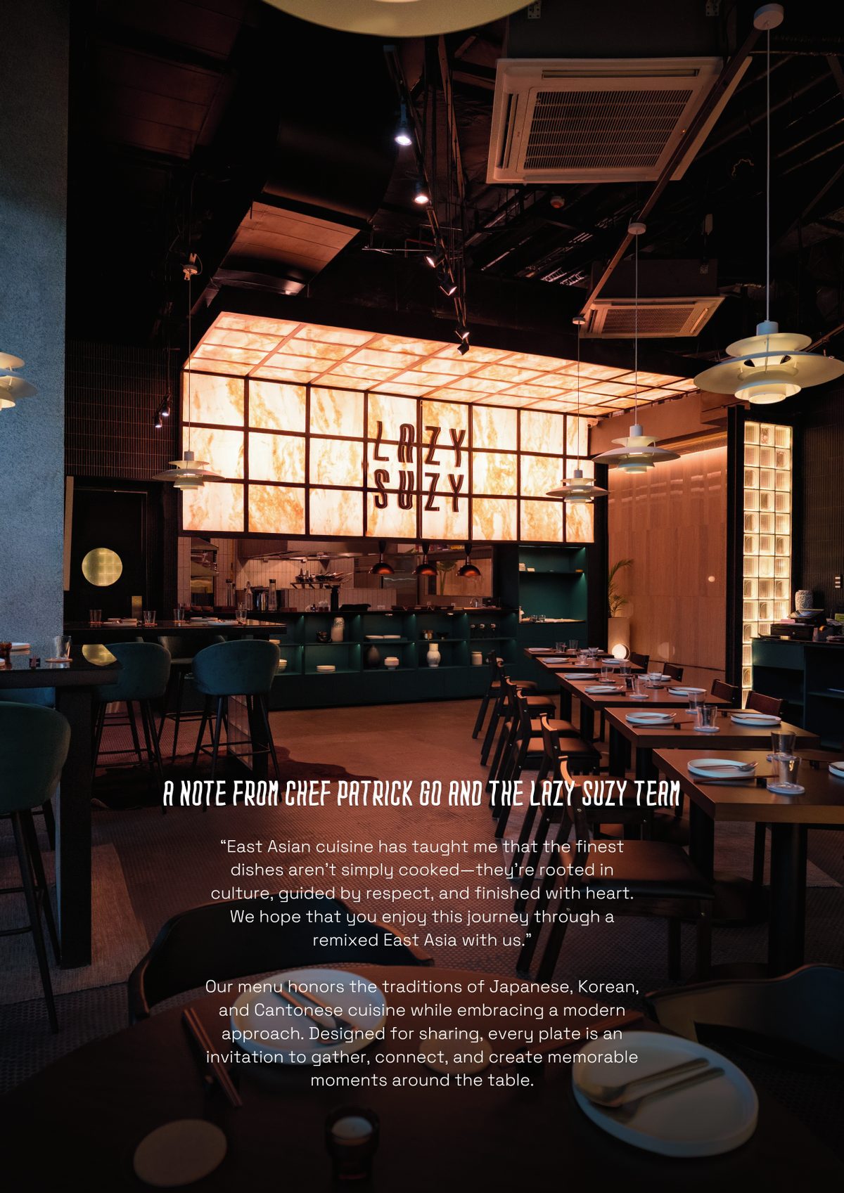 A note from Chef Patrick Go